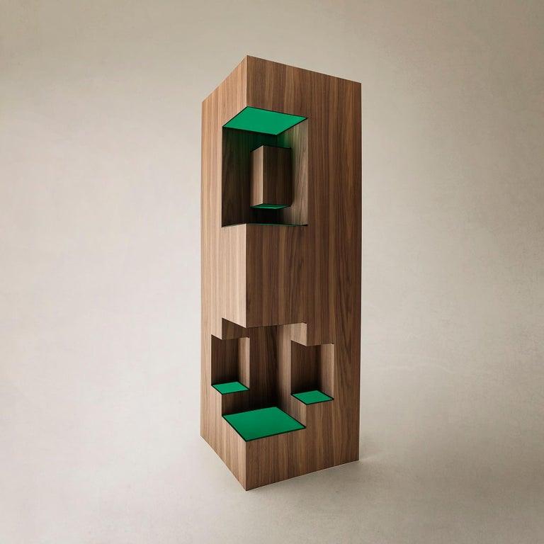 Moderner moderner skulpturaler Raumteiler aus Holz „Kirigami“ von Sebastiano Bottos Italia im Angebot 5
