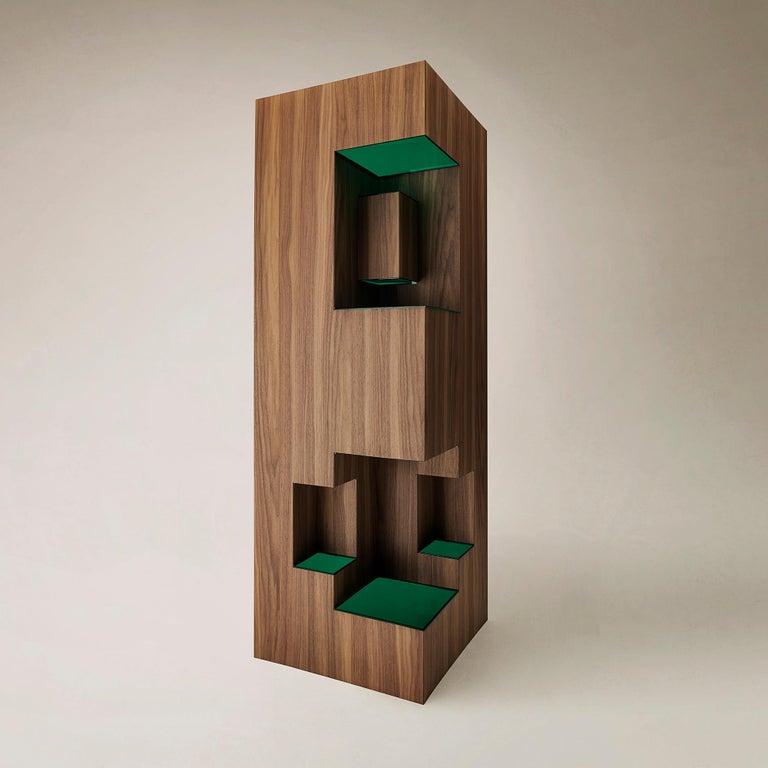 Moderner moderner skulpturaler Raumteiler aus Holz „Kirigami“ von Sebastiano Bottos Italia im Angebot 6