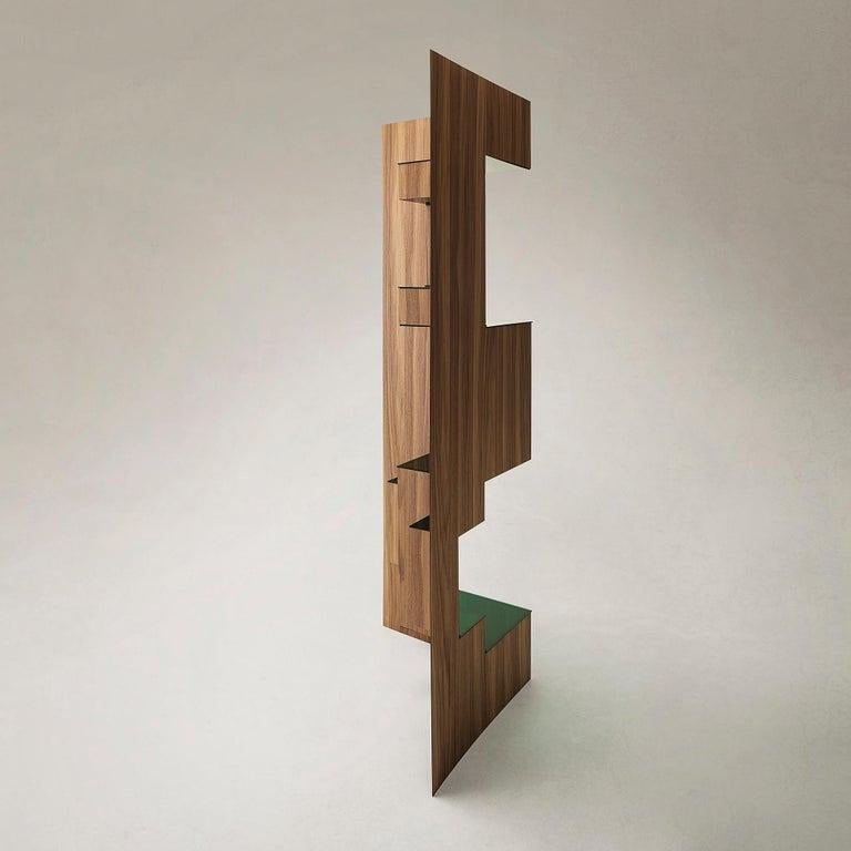 Moderner moderner skulpturaler Raumteiler aus Holz „Kirigami“ von Sebastiano Bottos Italia im Angebot 9