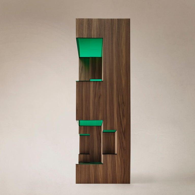 Moderner moderner skulpturaler Raumteiler aus Holz „Kirigami“ von Sebastiano Bottos Italia im Angebot 11