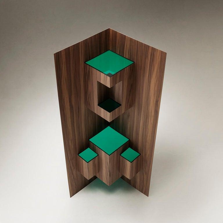 Moderner moderner skulpturaler Raumteiler aus Holz „Kirigami“ von Sebastiano Bottos Italia im Angebot 12