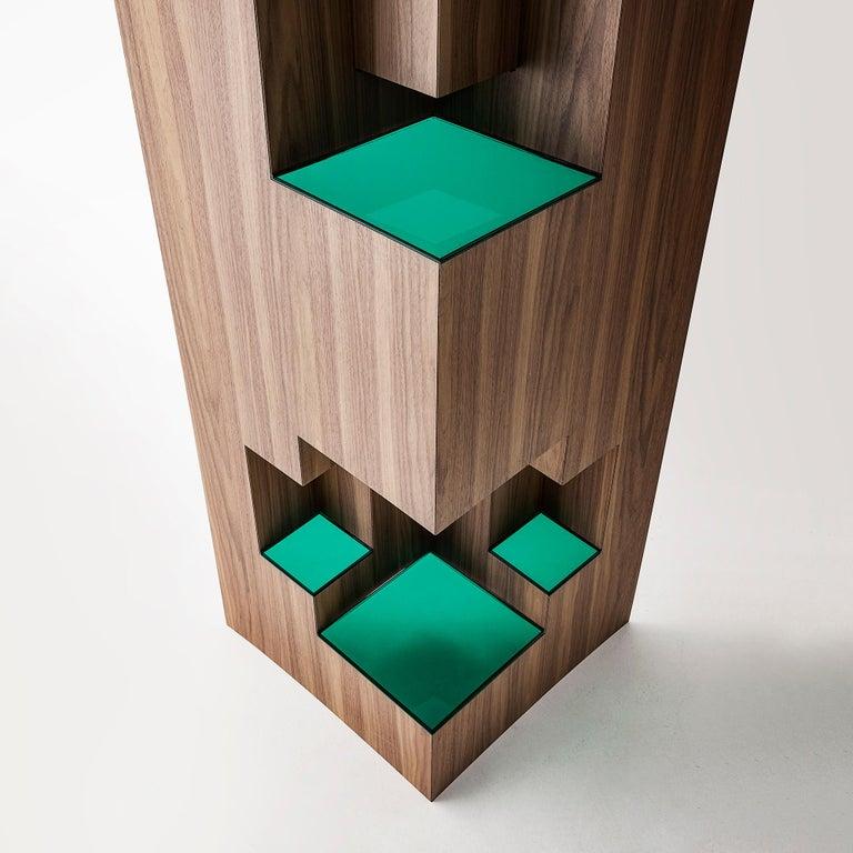 Moderner moderner skulpturaler Raumteiler aus Holz „Kirigami“ von Sebastiano Bottos Italia im Angebot 14