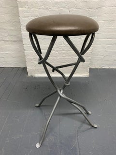 Modern Sculptural Wrought Iron Stool