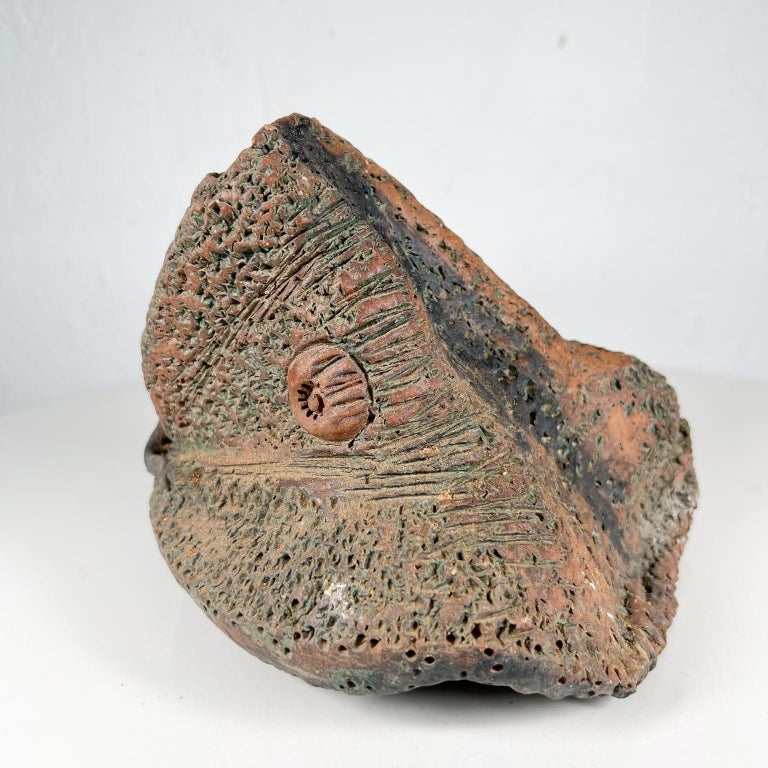 Modern Sculpturally Crafted Abstract Art Textured Sphere Pottery Four ...