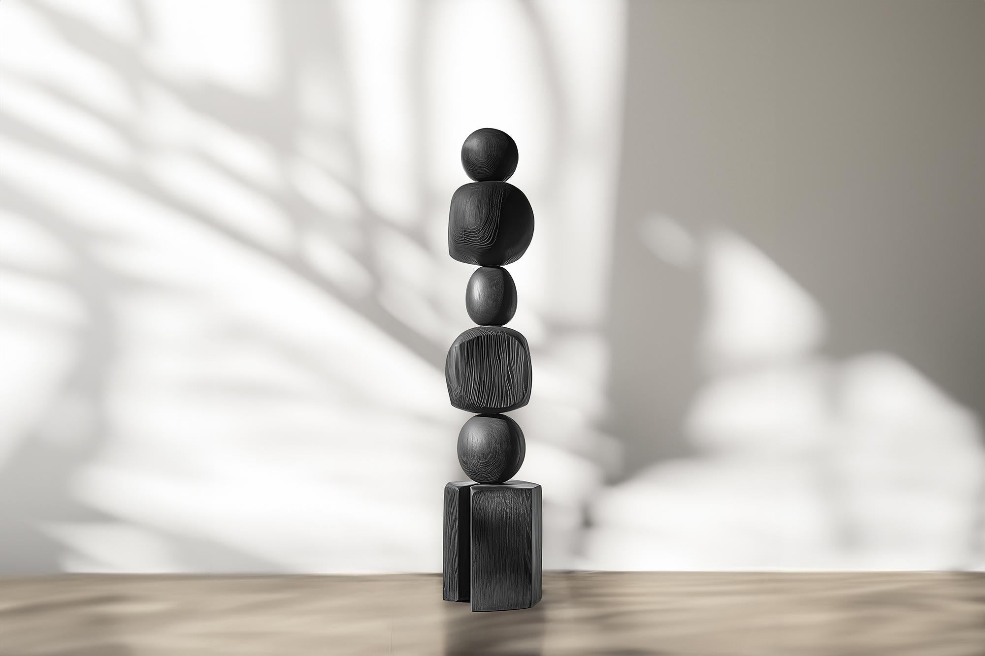 Modern Sculpture in Dark Art, Black Solid Wood by Escalona, Still Stand No94

——

Joel Escalona's wooden standing sculptures are objects of raw beauty and serene grace. Each one is a testament to the power of the material, with smooth curves that
