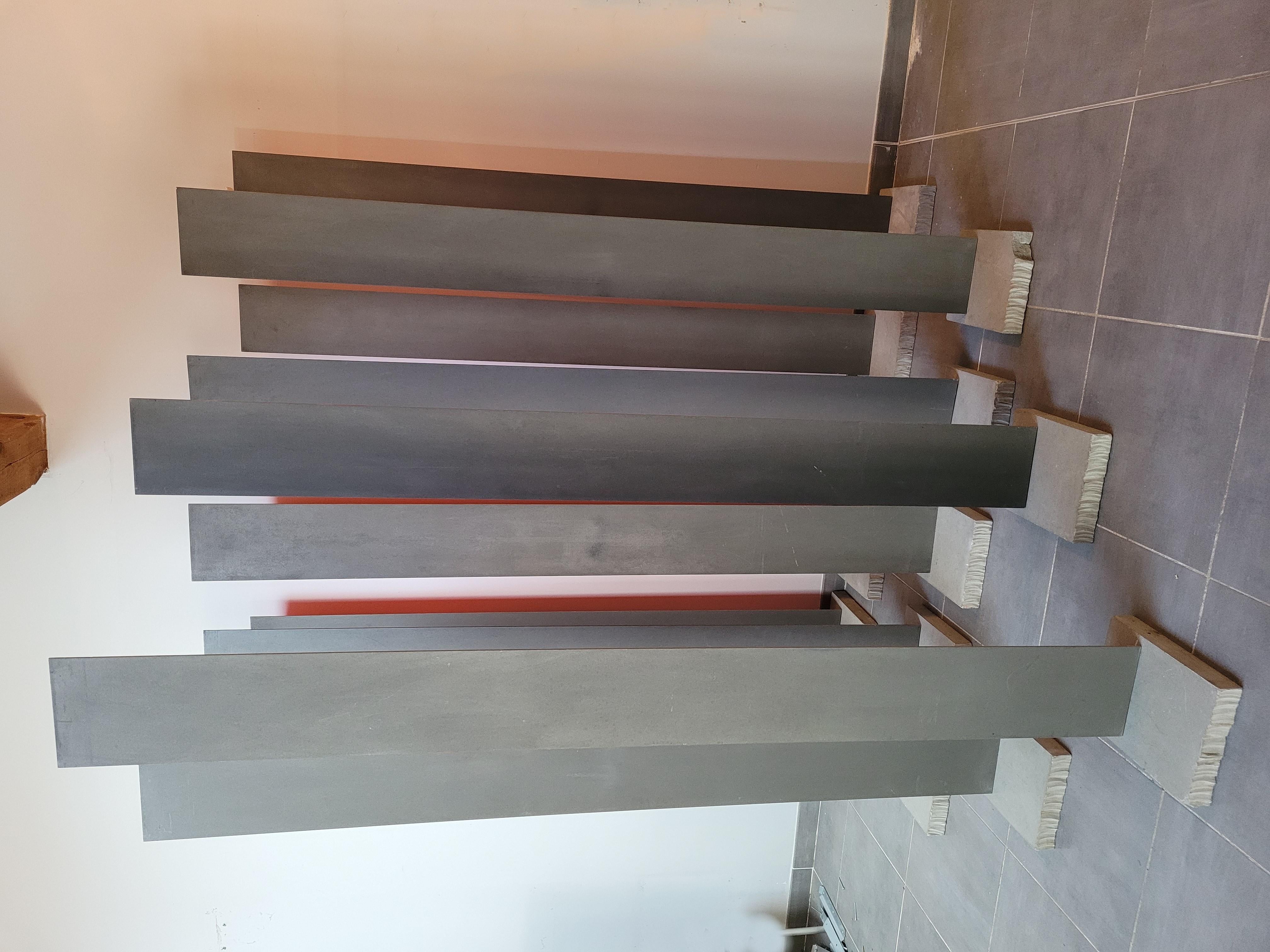 A Pirri, Installation 'cure', Steel Blades On Cement Pedestals, 20th Century For Sale 3