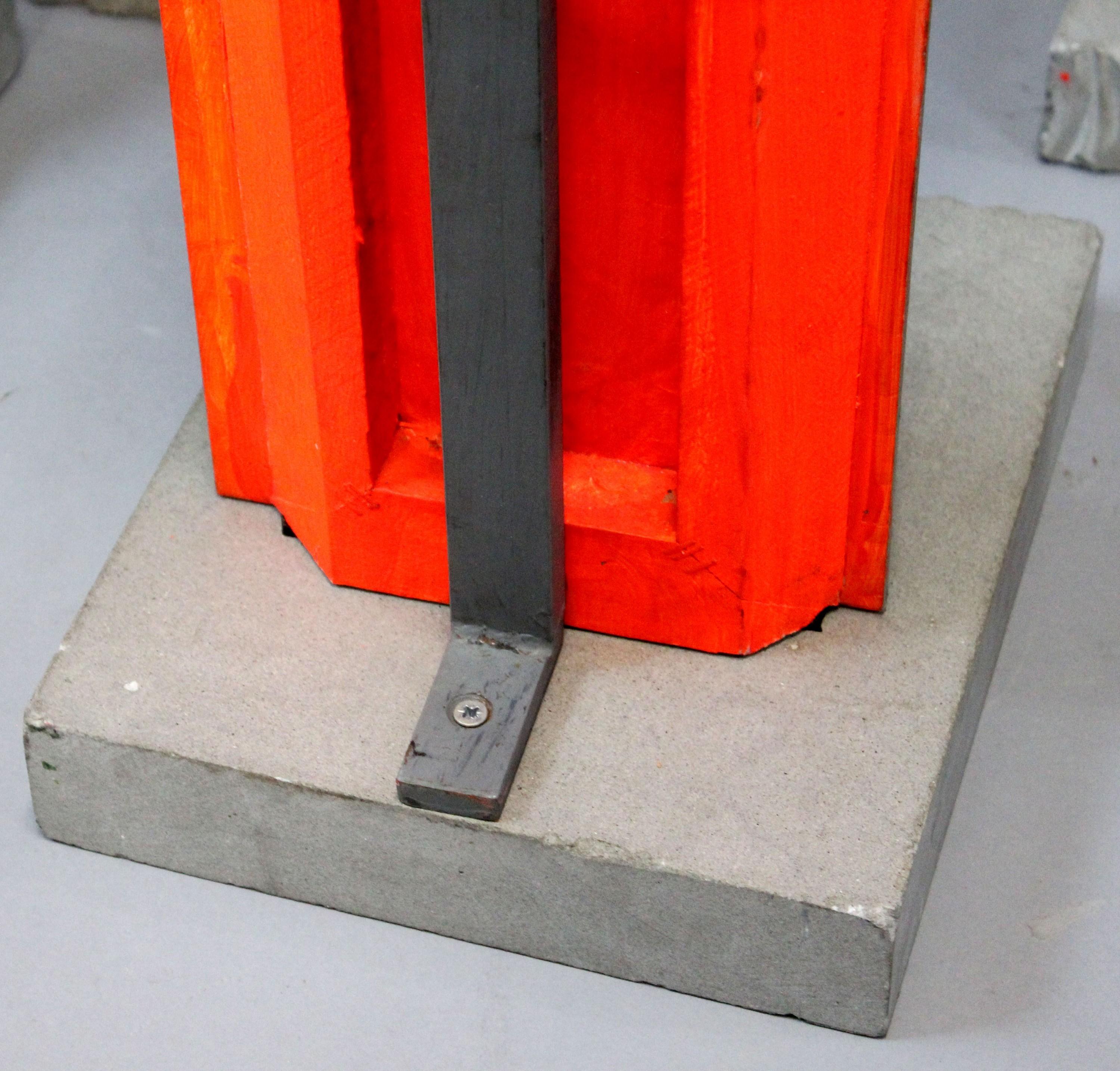 French A Pirri, Installation 'cure', Steel Blades On Cement Pedestals, 20th Century For Sale
