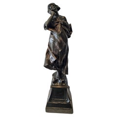 Vintage Modern Sculpture school bronze by Charles Leonard Hartwell RA