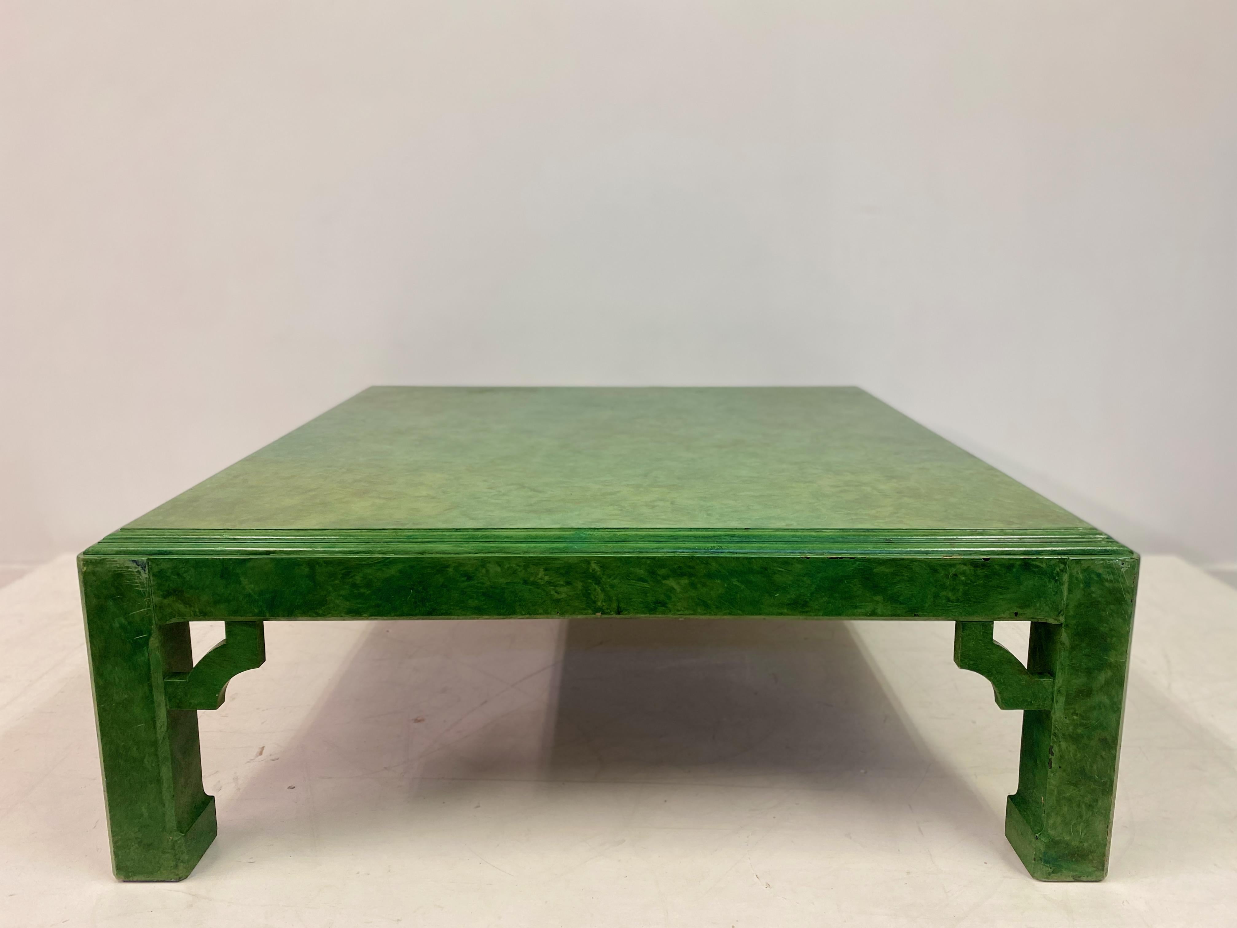 Modern Scumbled Green Coffee Table 1
