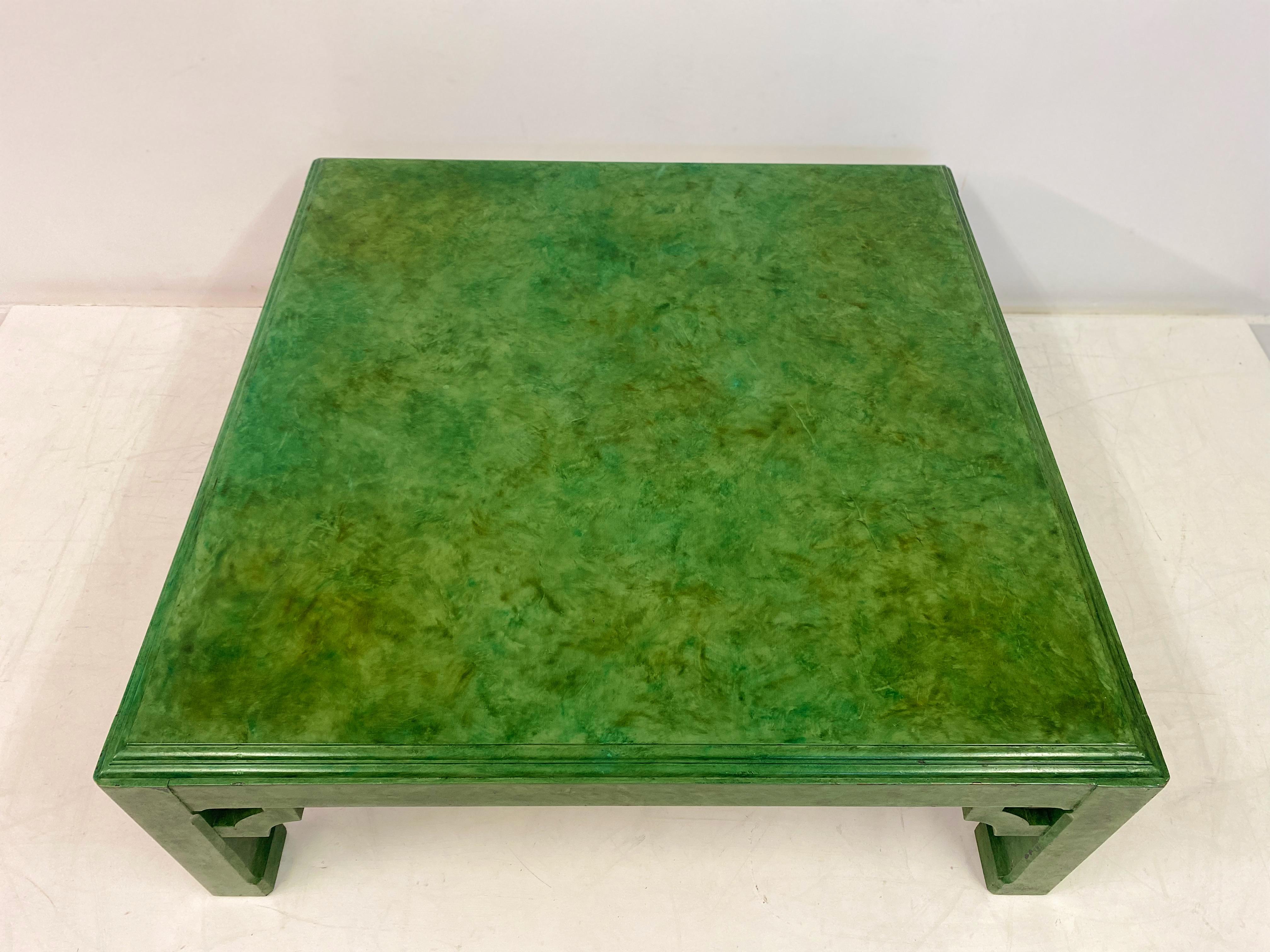 Modern Scumbled Green Coffee Table 2