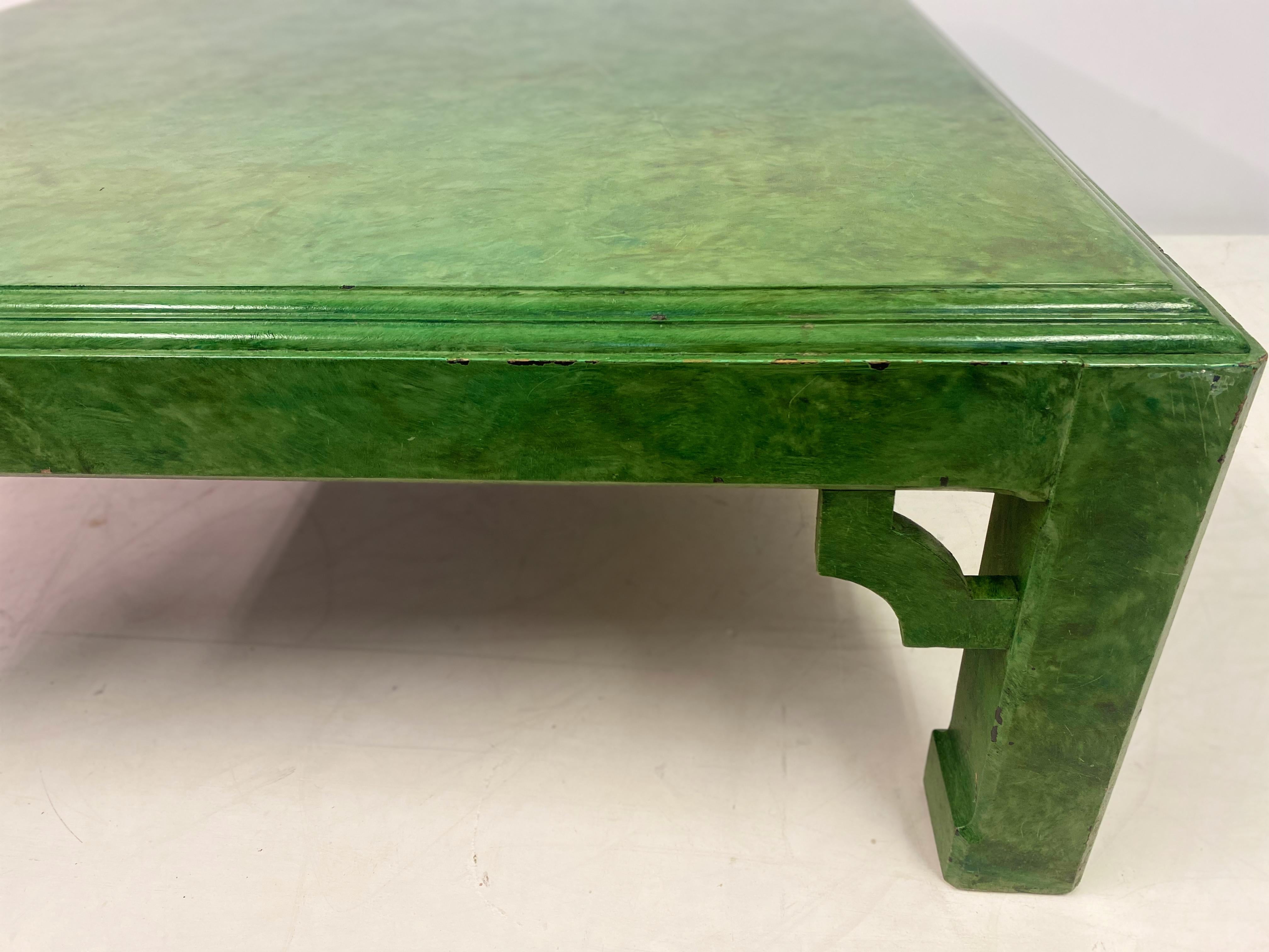 Modern Scumbled Green Coffee Table 3