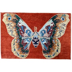 Modern Seascape Collection, Features Butterflies, Made in India, Wool, 2-2x3-2