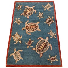 Modern Seascape Collection Featuring Turtles, Made in India, Scatter Size, 4x6