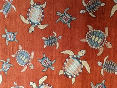Modern Seascape Collection Featuring Turtles, Made in India, Scatter Size, 4x6
