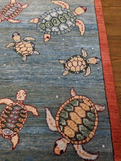 Modern Seascape Collection Featuring Turtles, Made in India, Scatter Size, 4x6