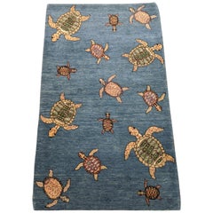 Modern Seascape Collection with Turtles, Made in India, Scatter Size