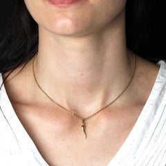 Modern Second Hand 18 Karat Yellow Gold Cornucopia Charm Pendant