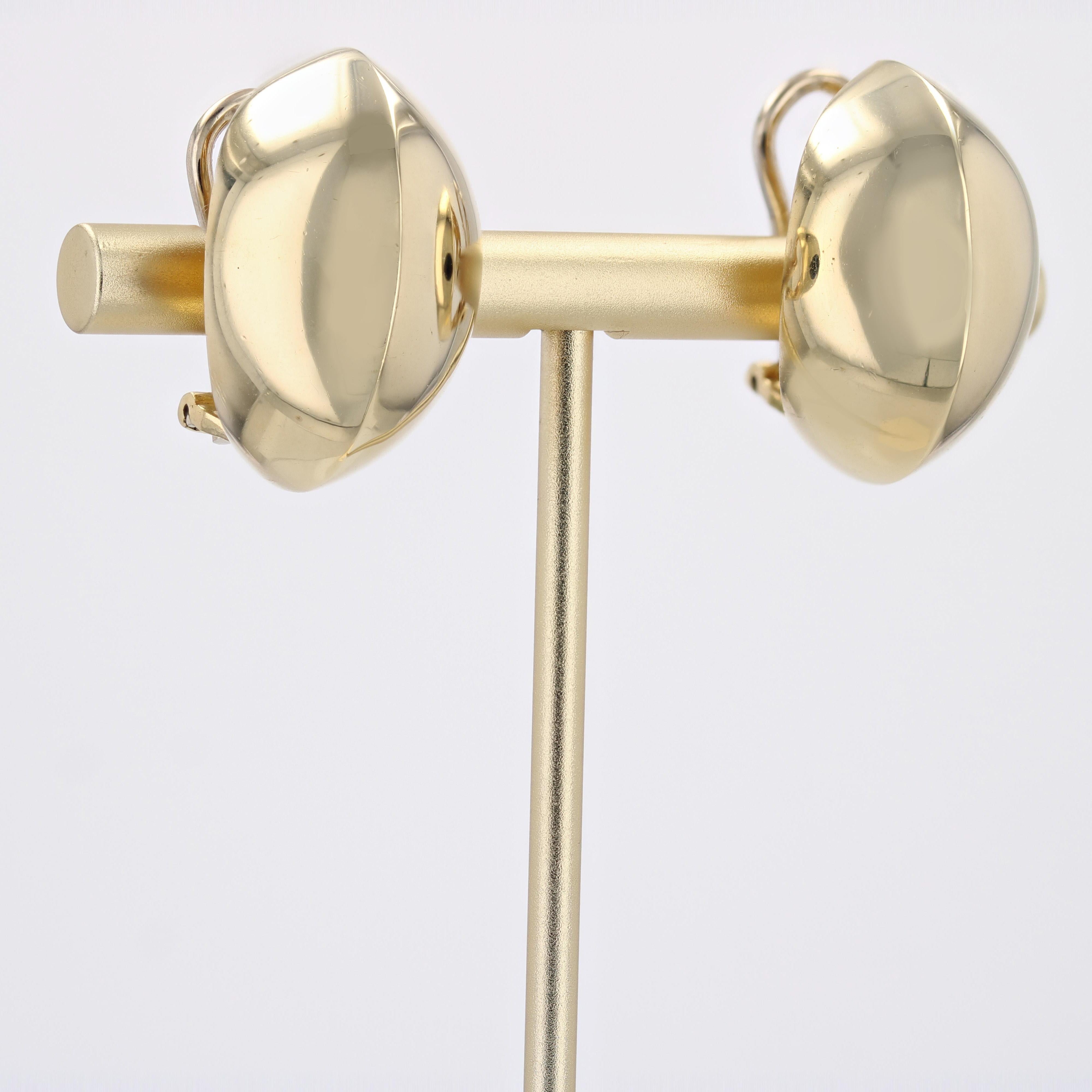 The Moderns Second Hand Gold 18 Karat Domed Earrings (Boucles d'oreilles en or jaune 18 carats) en vente 10