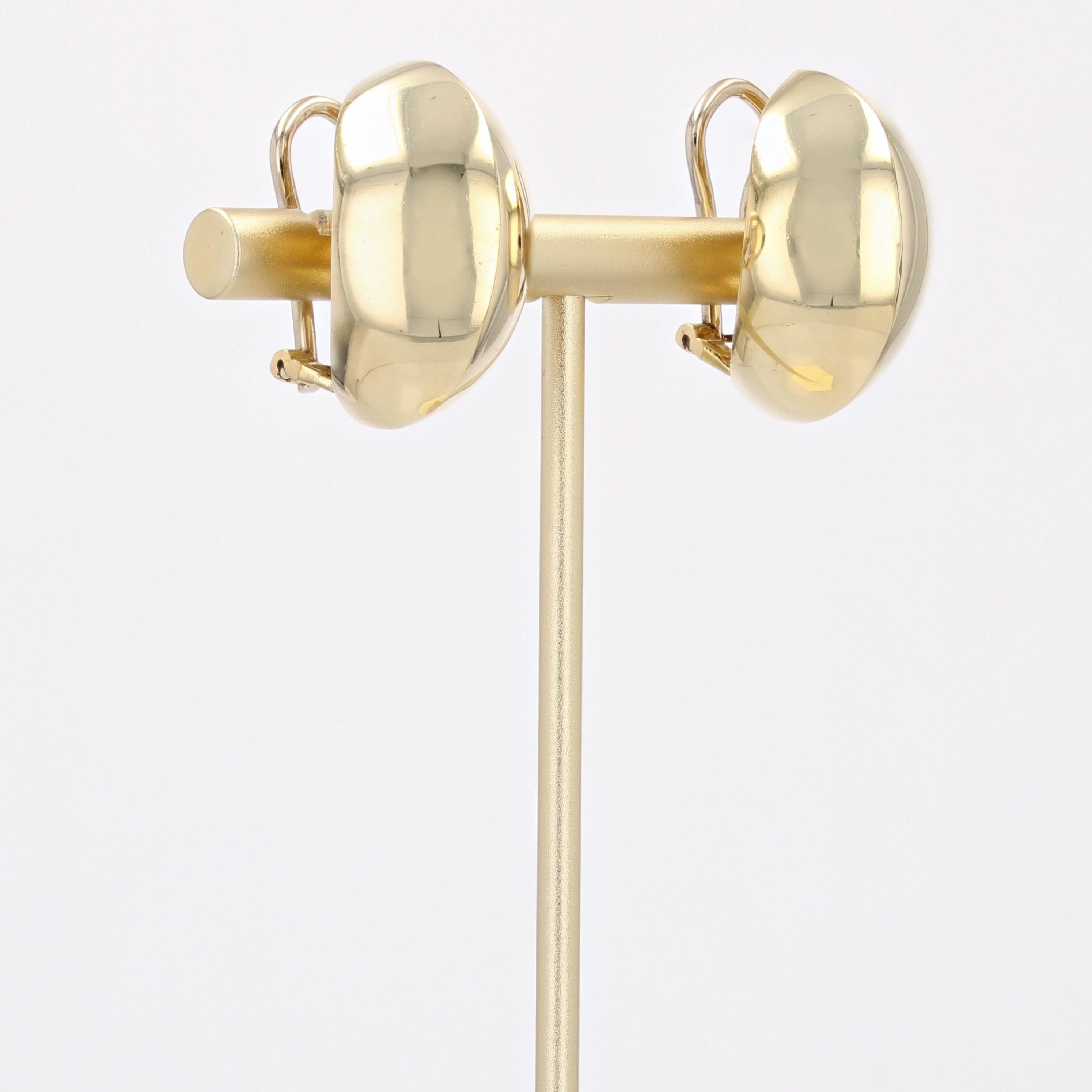 The Moderns Second Hand Gold 18 Karat Domed Earrings (Boucles d'oreilles en or jaune 18 carats) en vente 2