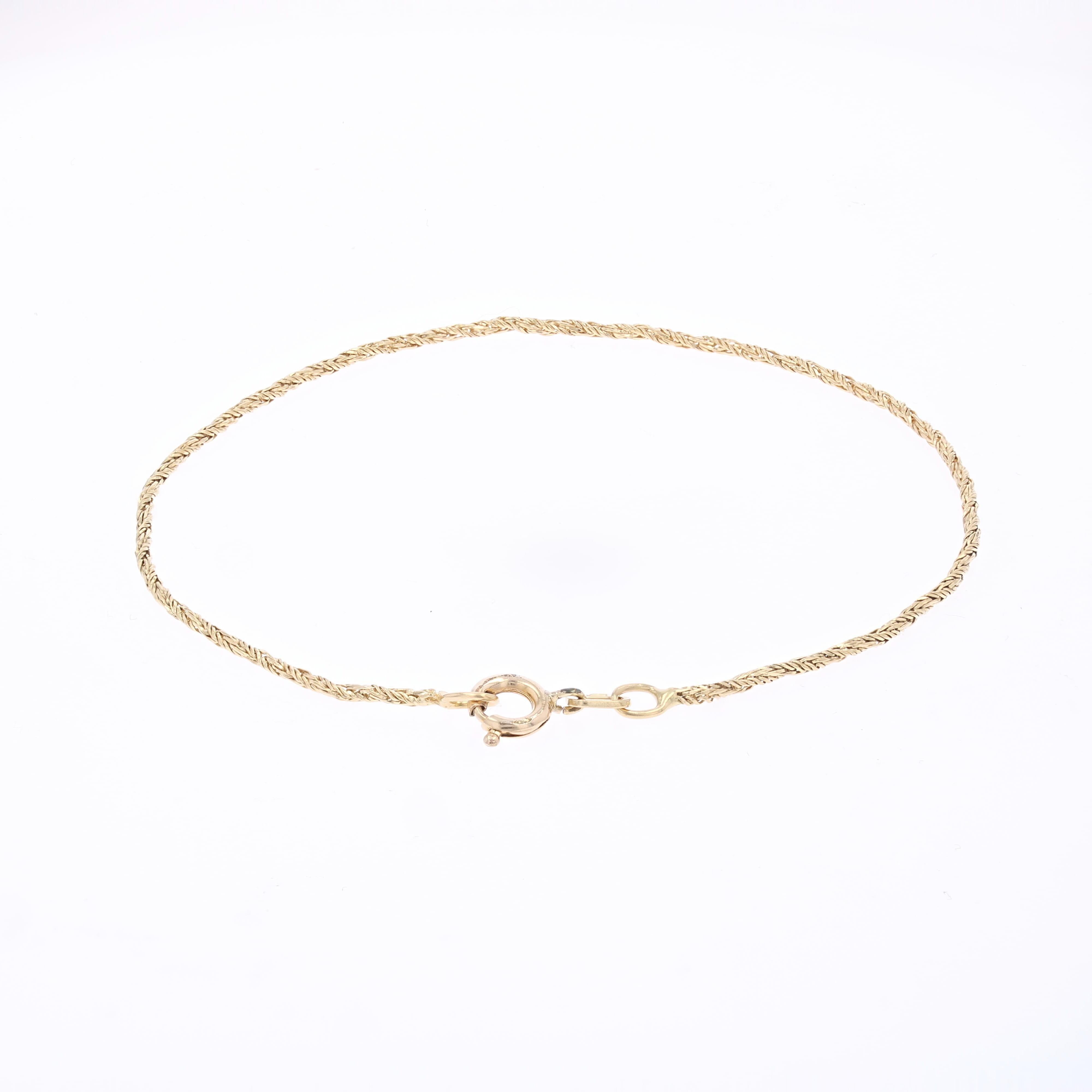 Modern Second-Hand 18 Karat Yellow Gold Interlaced Links Bracelet For Sale 3