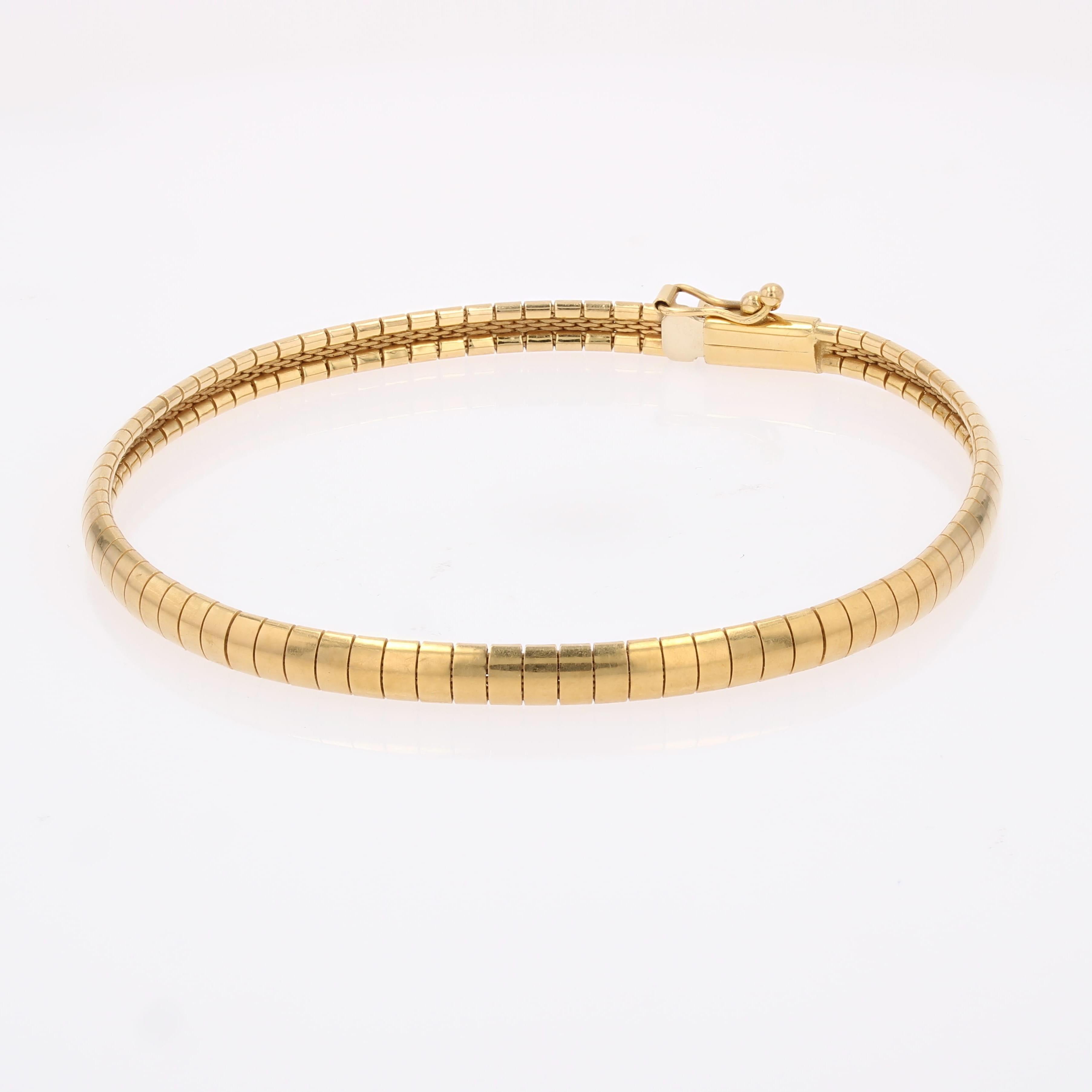 Bracciale Omega moderno di seconda mano in oro giallo 18 carati In condizioni ottime in vendita a Poitiers, FR