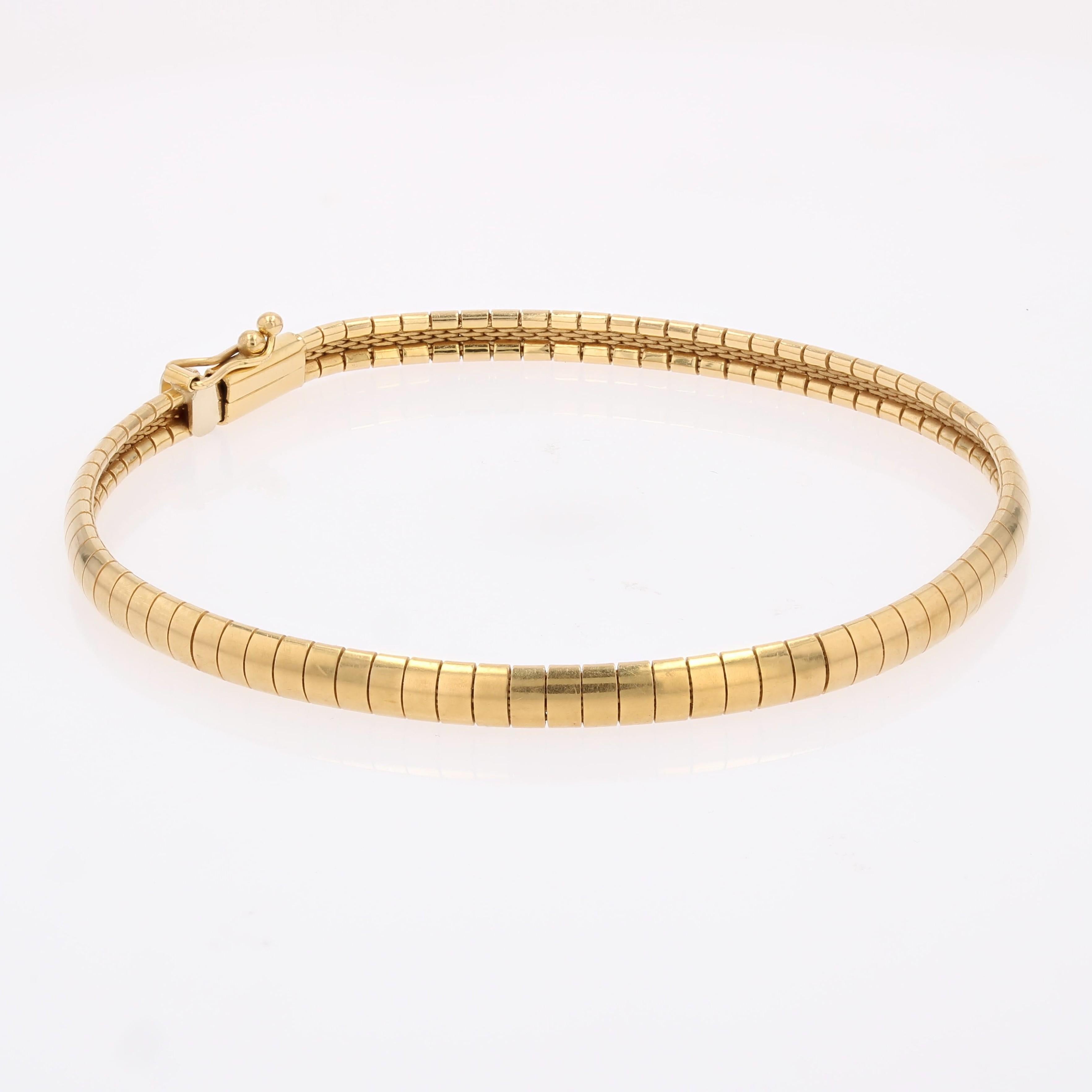 Donna Bracciale Omega moderno di seconda mano in oro giallo 18 carati in vendita