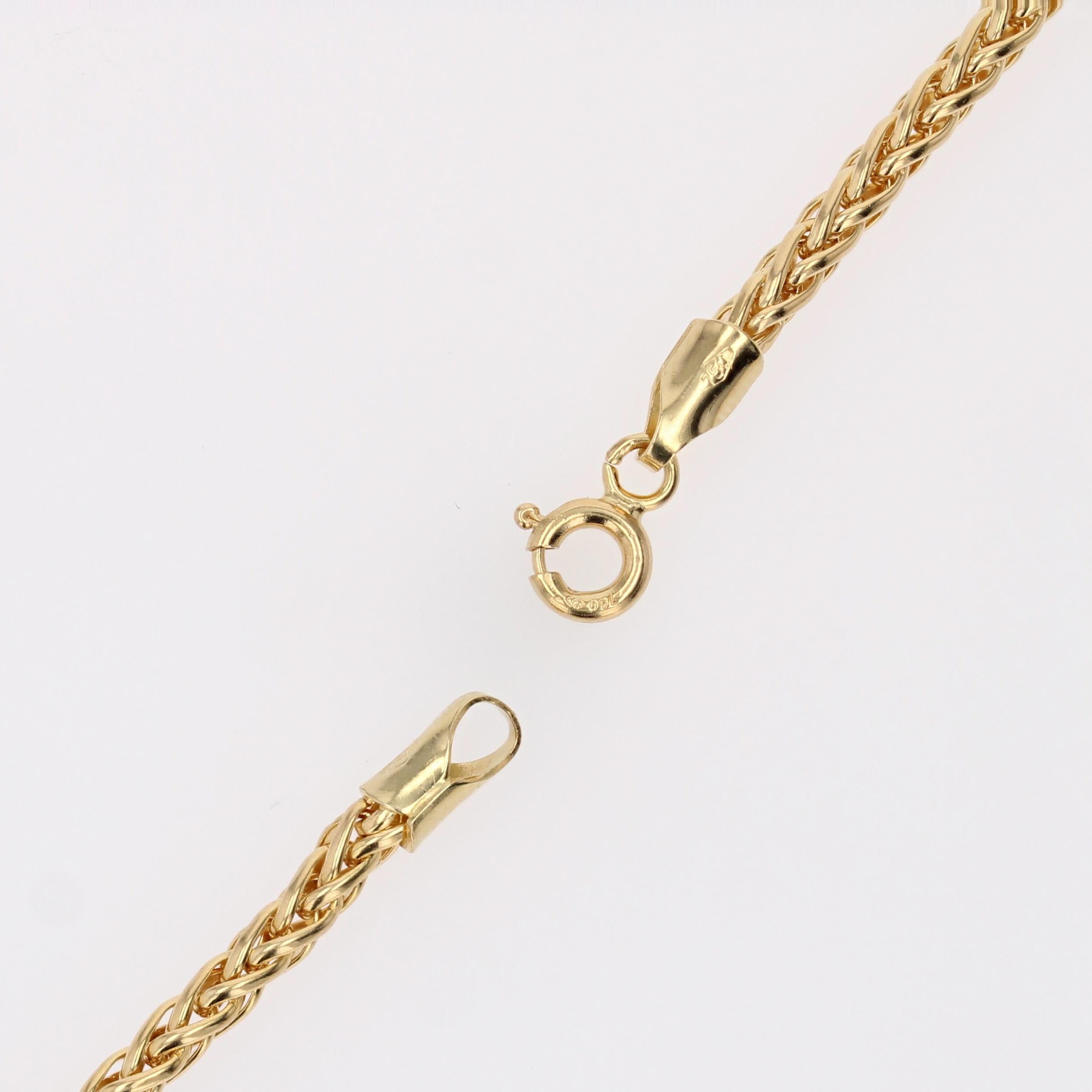 Modern Second-Hand Aquamarine Diamonds 18 Karat Yellow Gold Pendant Necklace For Sale 8