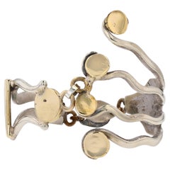 Pulsera de tenedor moderna de segunda mano de plata de diseño francés