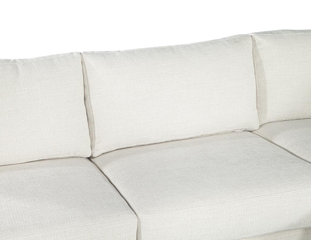 Modern Sectional Sofa in Textured High-performance Fabric For Sale 6