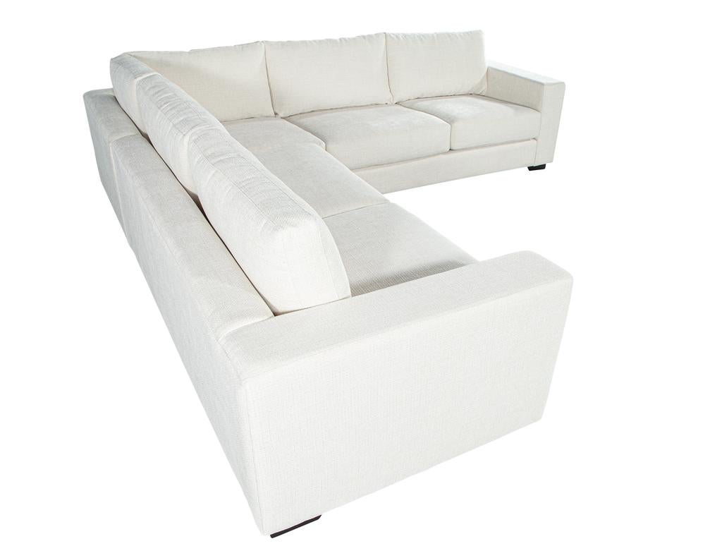 Modern Sectional Sofa in Textured High-performance Fabric For Sale 10