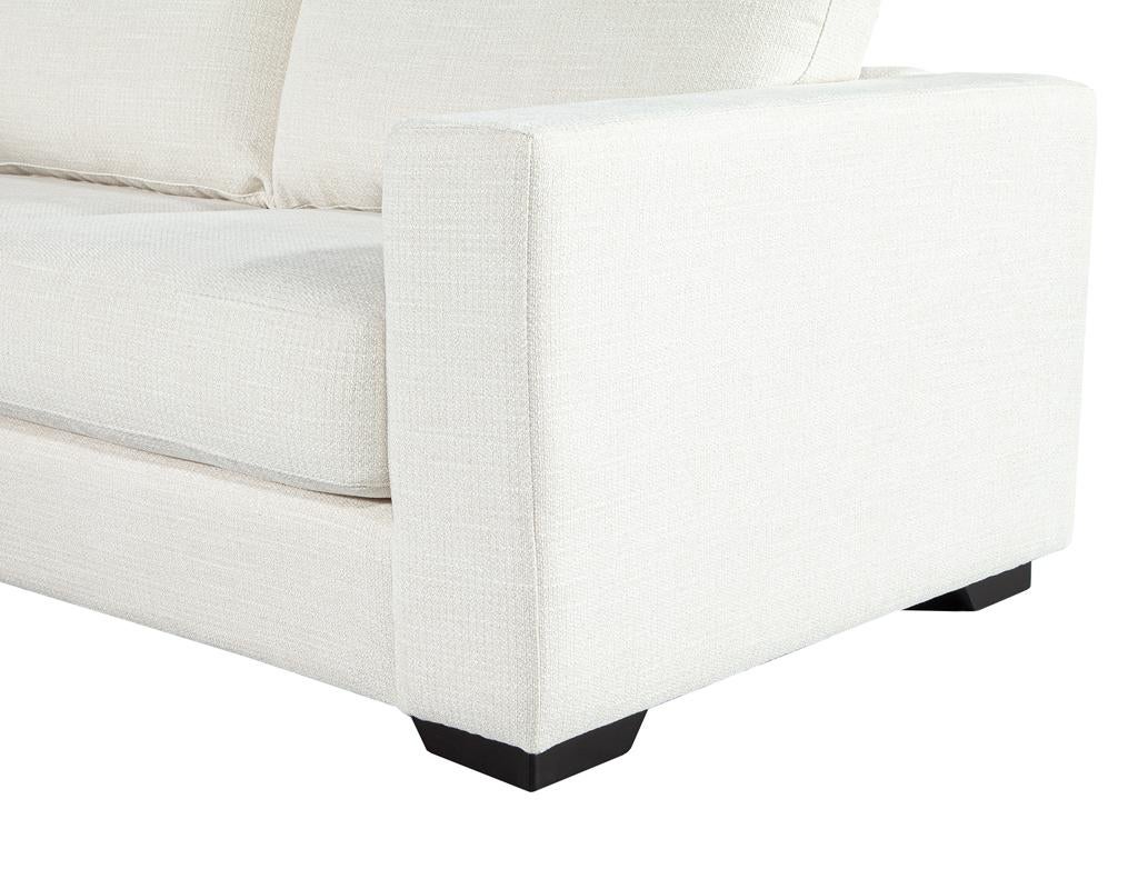 Modern Sectional Sofa in Textured High-performance Fabric For Sale 1