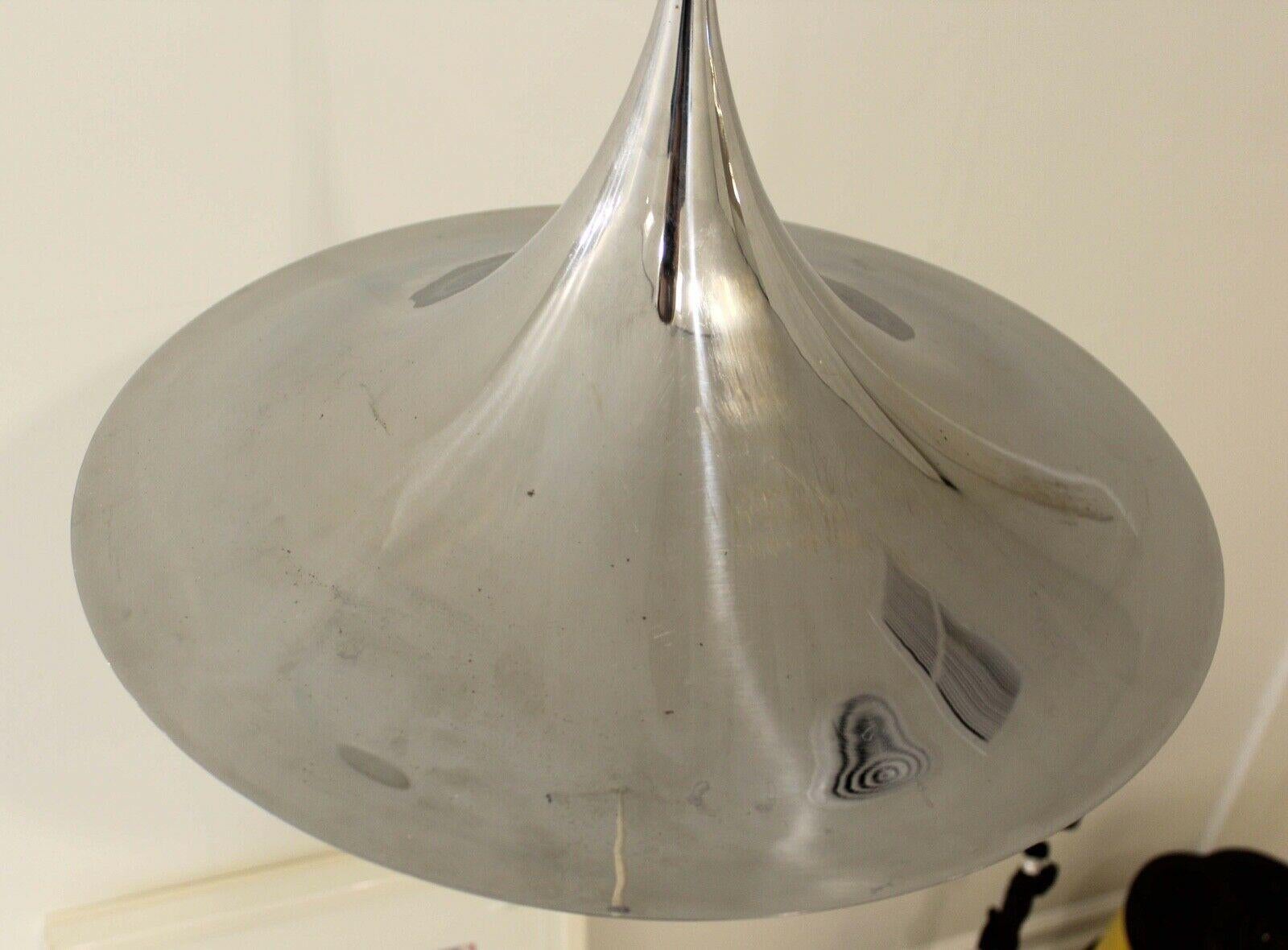 Mid-20th Century Modern Semi Pendant Chrome Decorative Lamp by Thorup & Bonderup For Sale