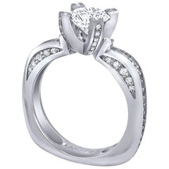 Sensualità moderna Anello di fidanzamento con diamante in platino Made in NYC