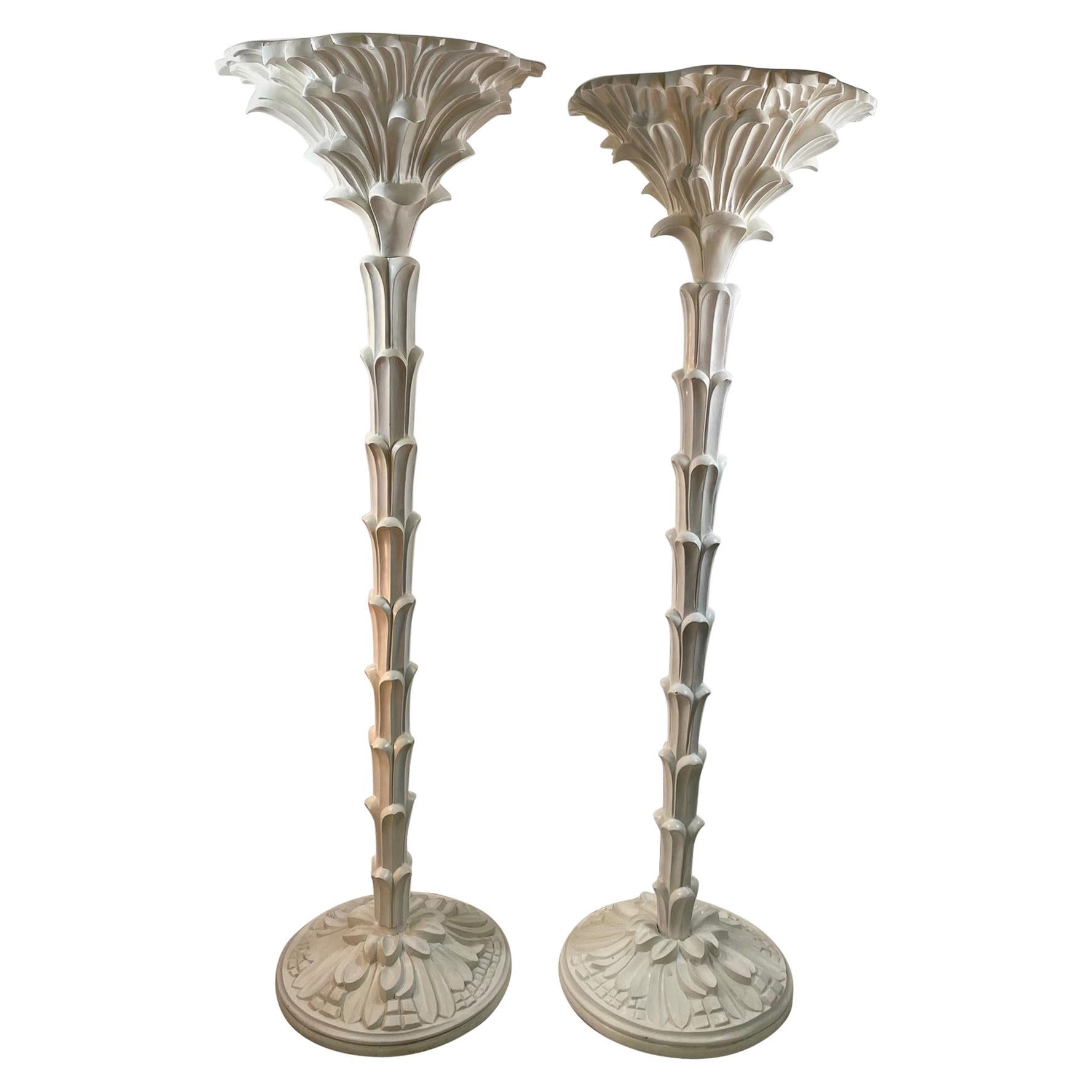 Modern Serge Roche Style Torchère Floor Lamps For Sale