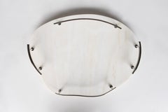 Modernes Serviertablett Calacatta-Marmor Edelstahl Handgefertigt Portugal Lusitanus Home