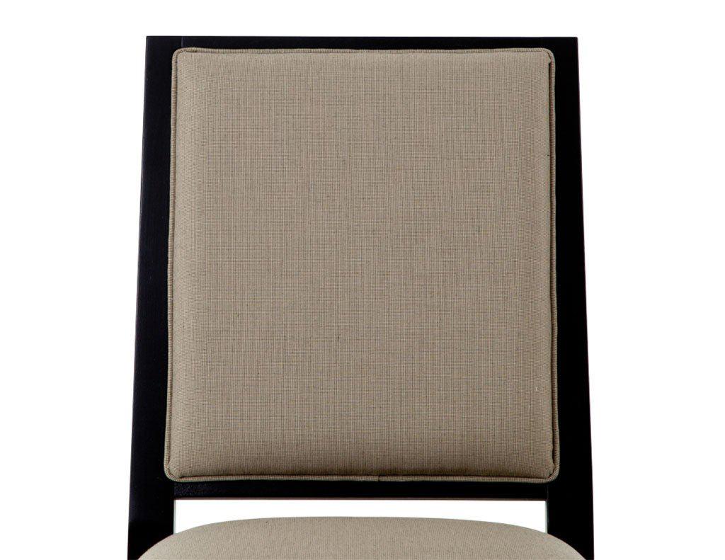 Modern Set of 6 Custom Contemporary Dining Side Chairs In Excellent Condition In North York, ON