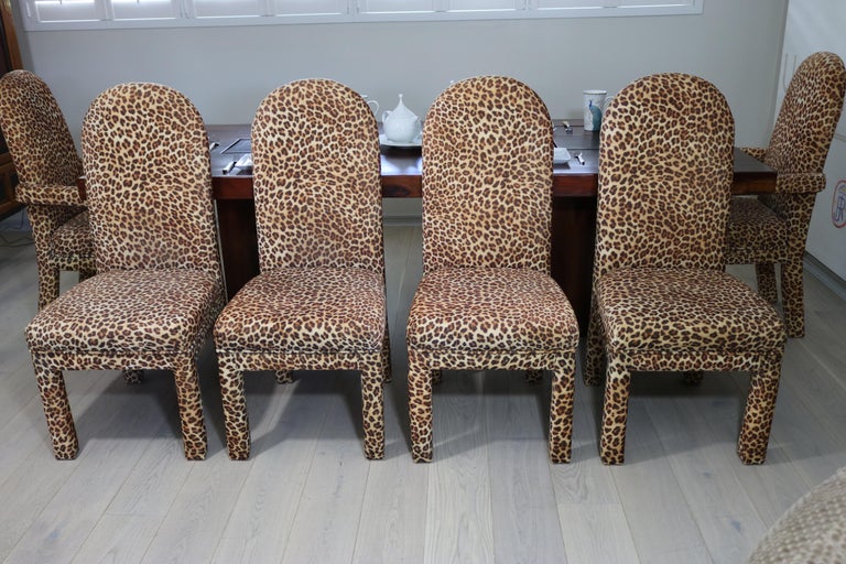 leopard dining room chair covers