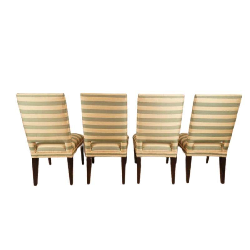 Modern Set of Four Upholstered Dining Chairs In Good Condition For Sale In Locust Valley, NY