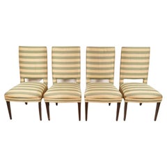 Modern Set of Four Upholstered Dining Chairs