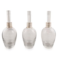 Modern Set of Solid Silver & Glass Decanters, David Redman, C.2011