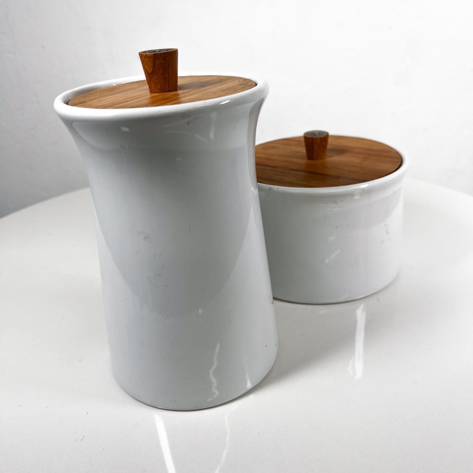 Modern Set of Two Ceramic Canister Jars David's Castle England 1
