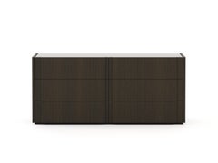 Modern Sevilha Chest of Drawers Made With Oak and Glass by Stylish Club