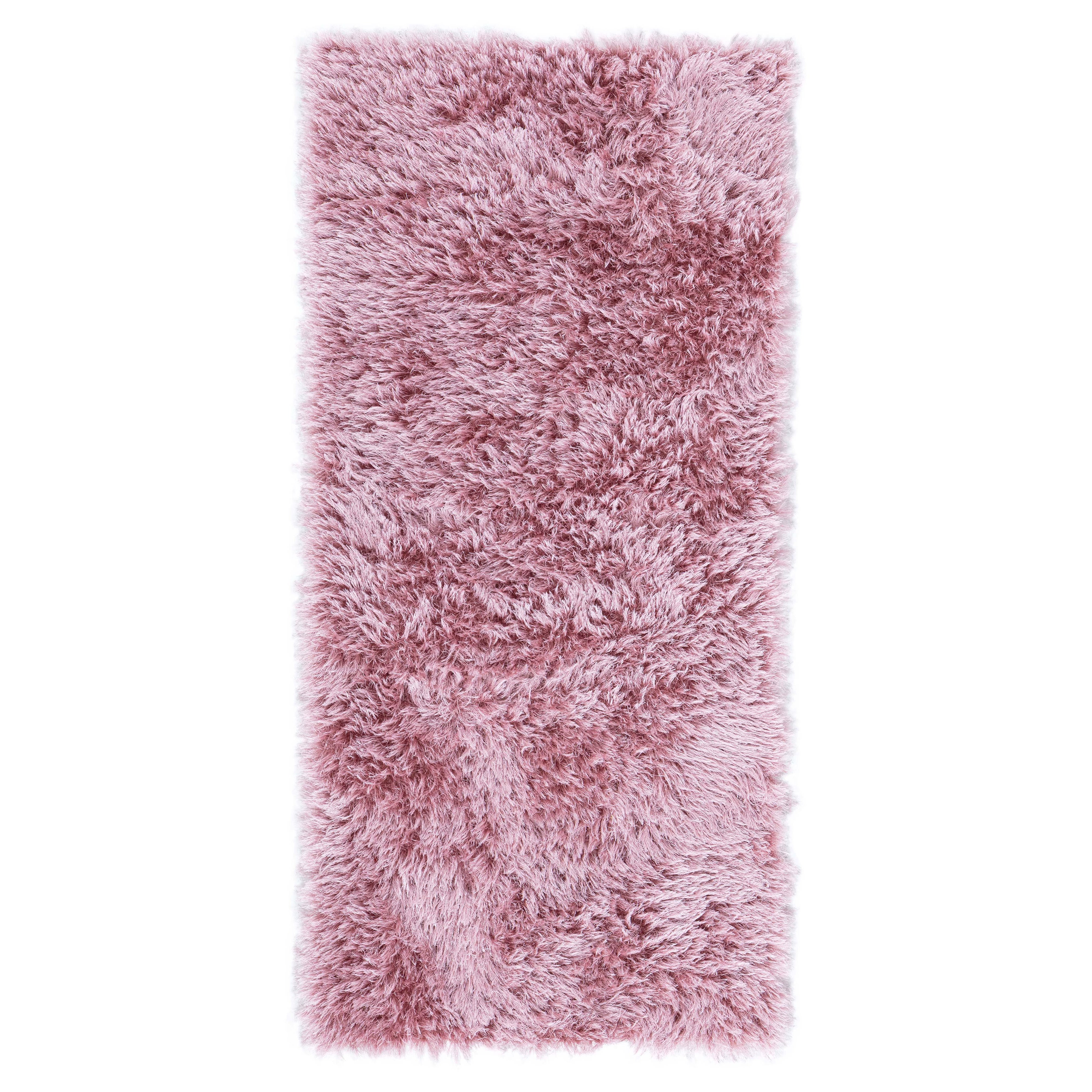 Modern Shaggy Rug in Pink Tones by Doris Leslie Blau