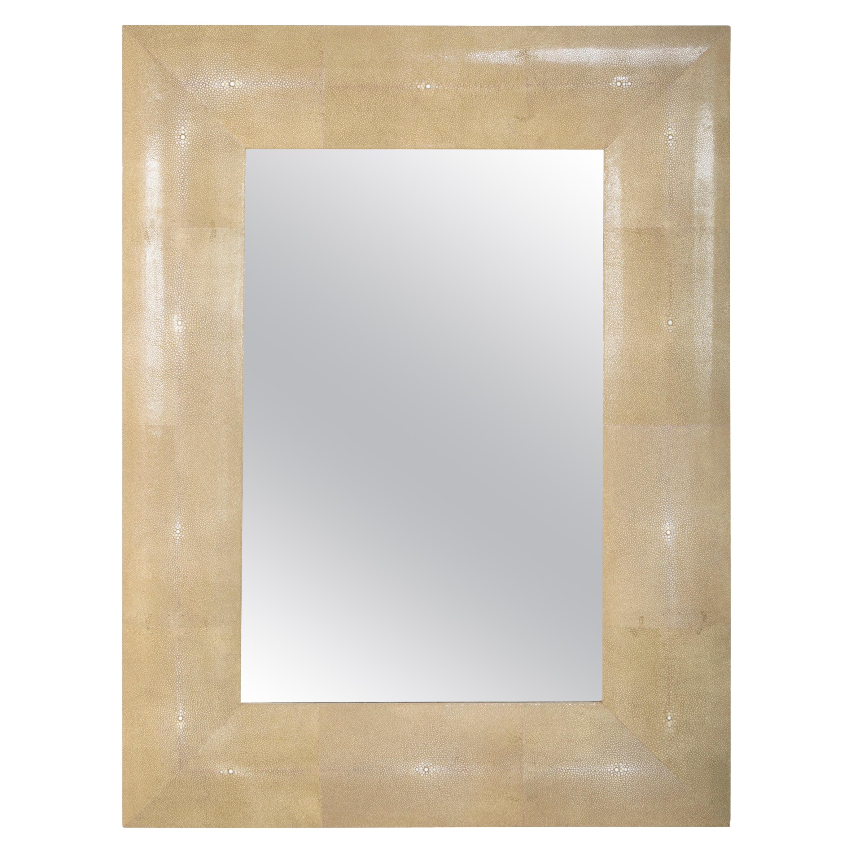 Modern Shagreen Rectangular Mirror