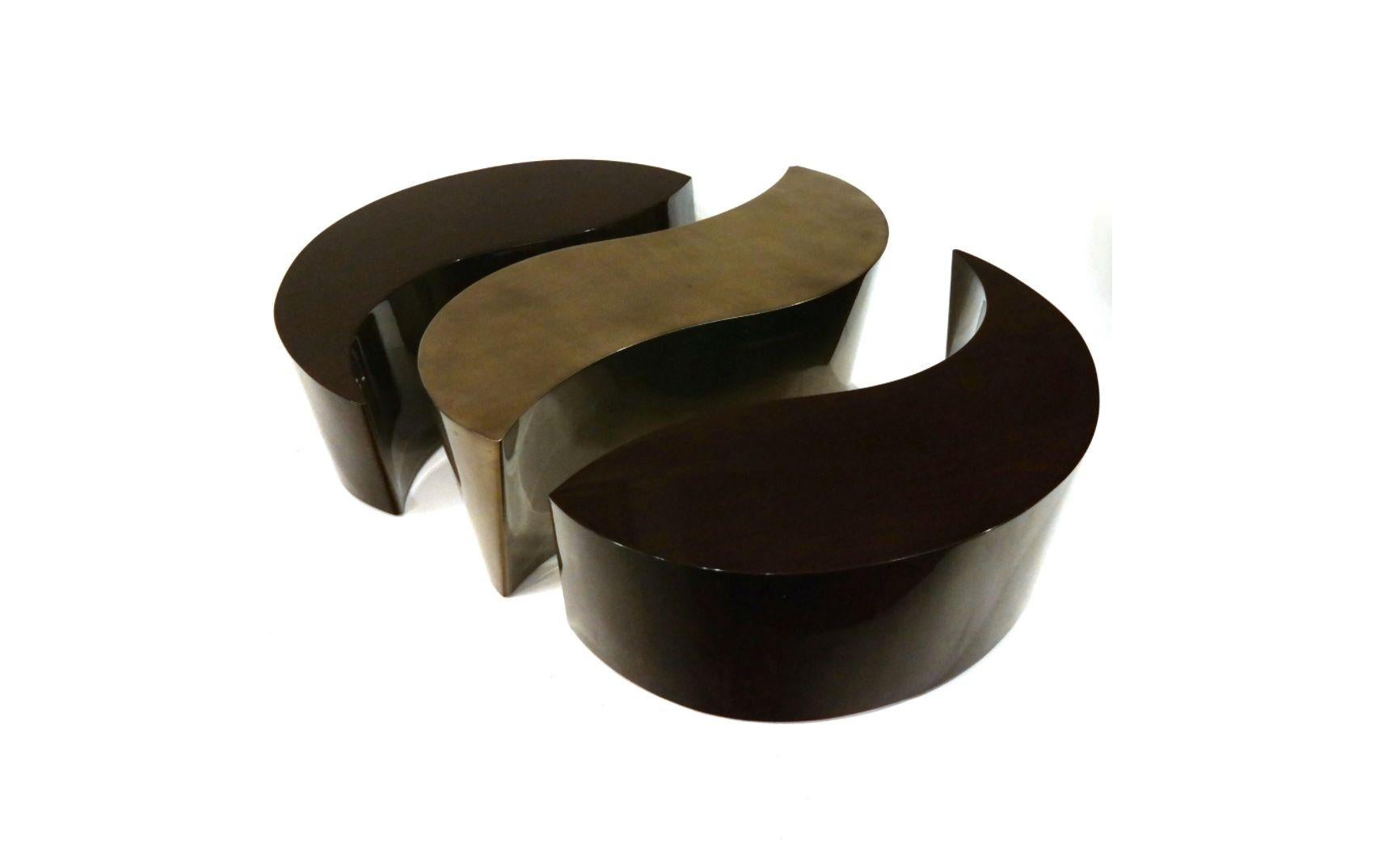 Modern Shaped Coffee Tables by Jimeco In Good Condition For Sale In Los Angeles, CA