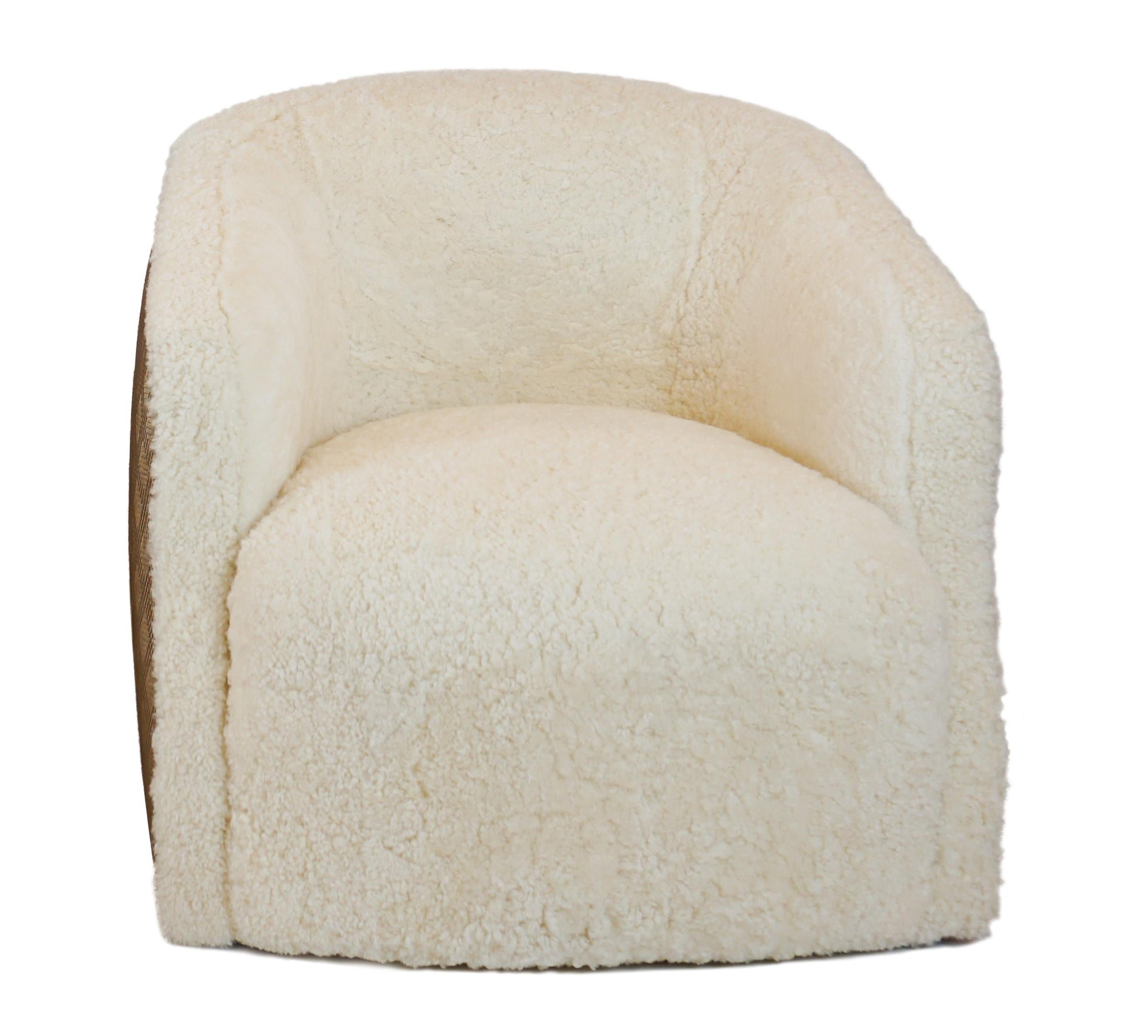 textured swivel chair