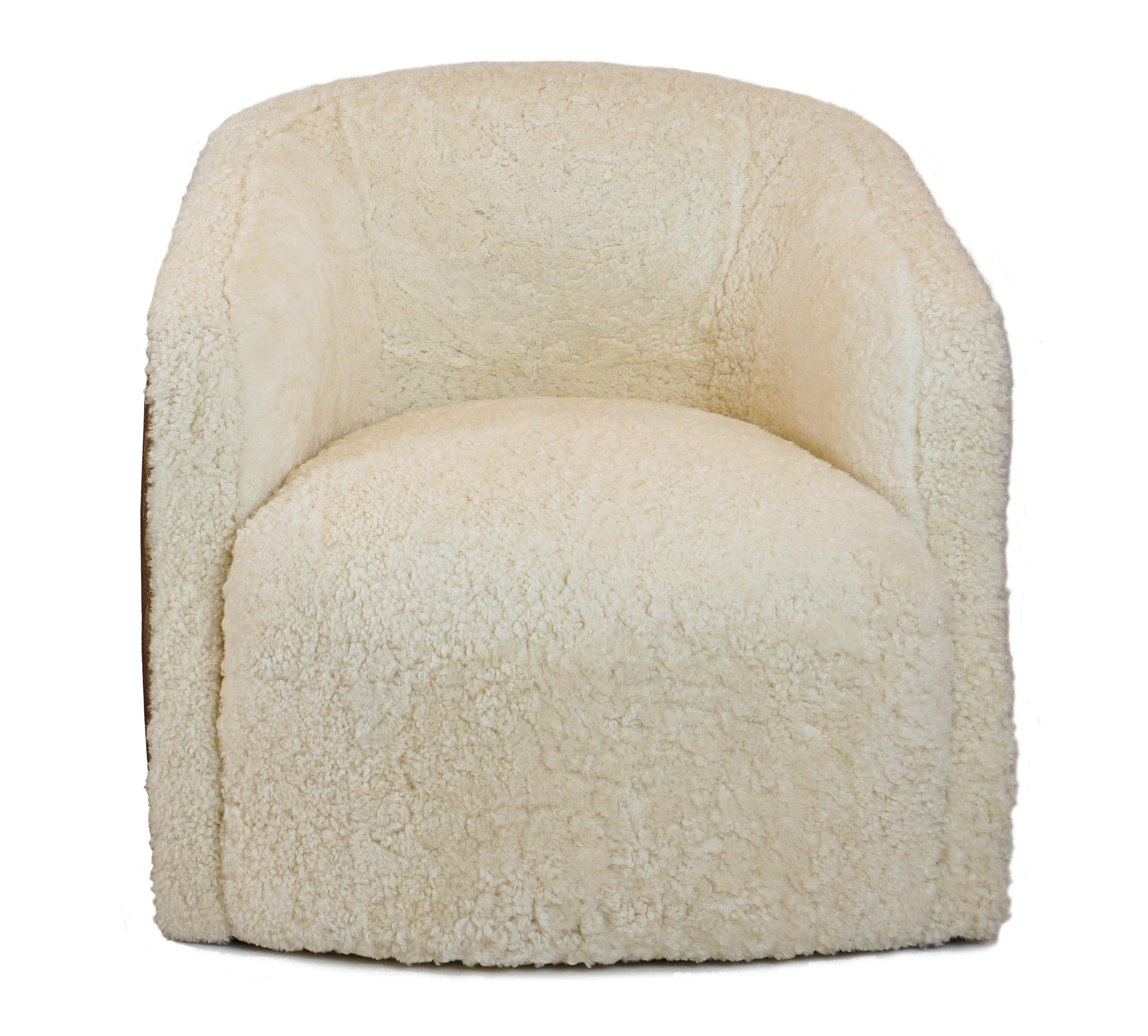 sheepskin swivel chair