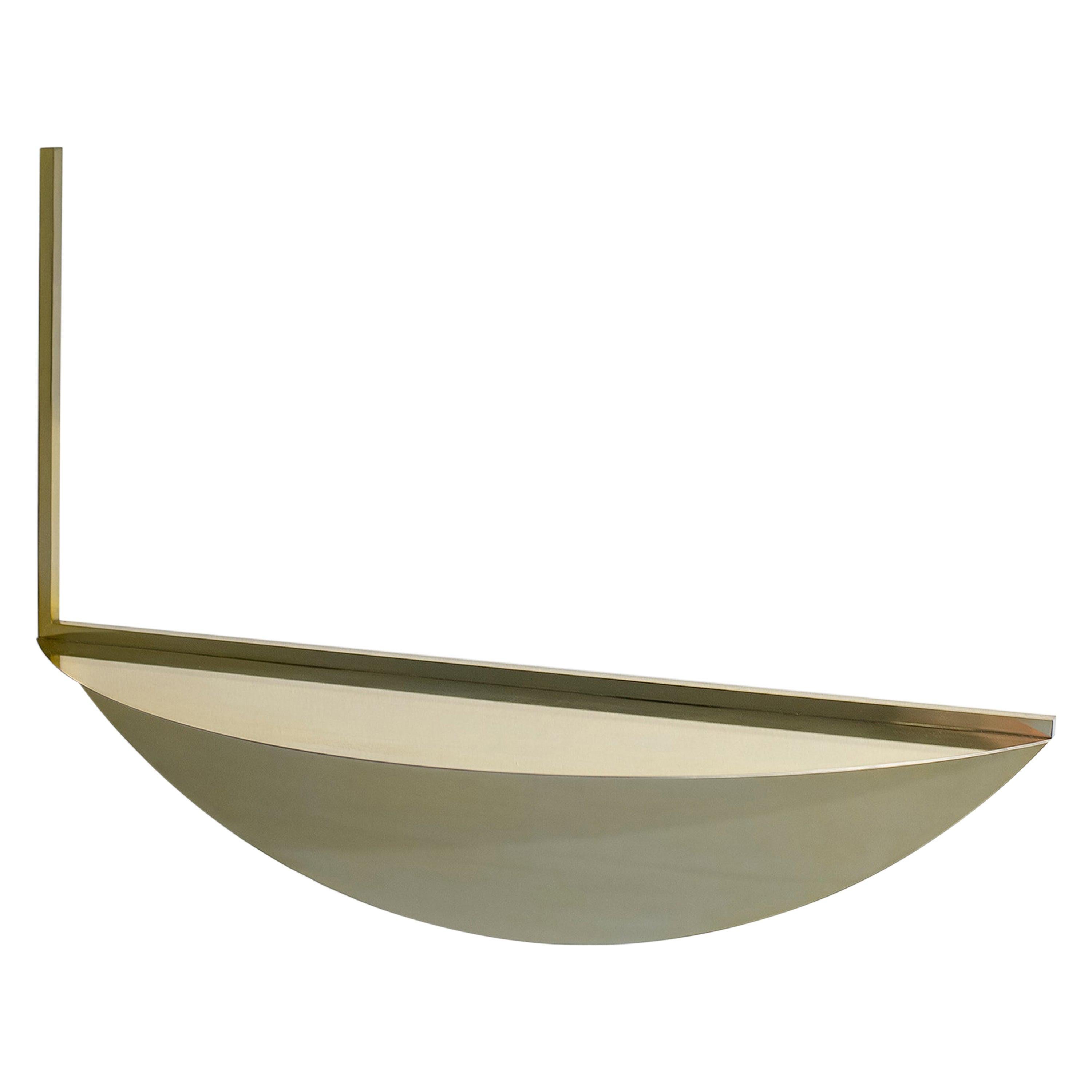 Wall-mounted metal Console "Sardina" by Nobe Italia Gold Finish For Sale