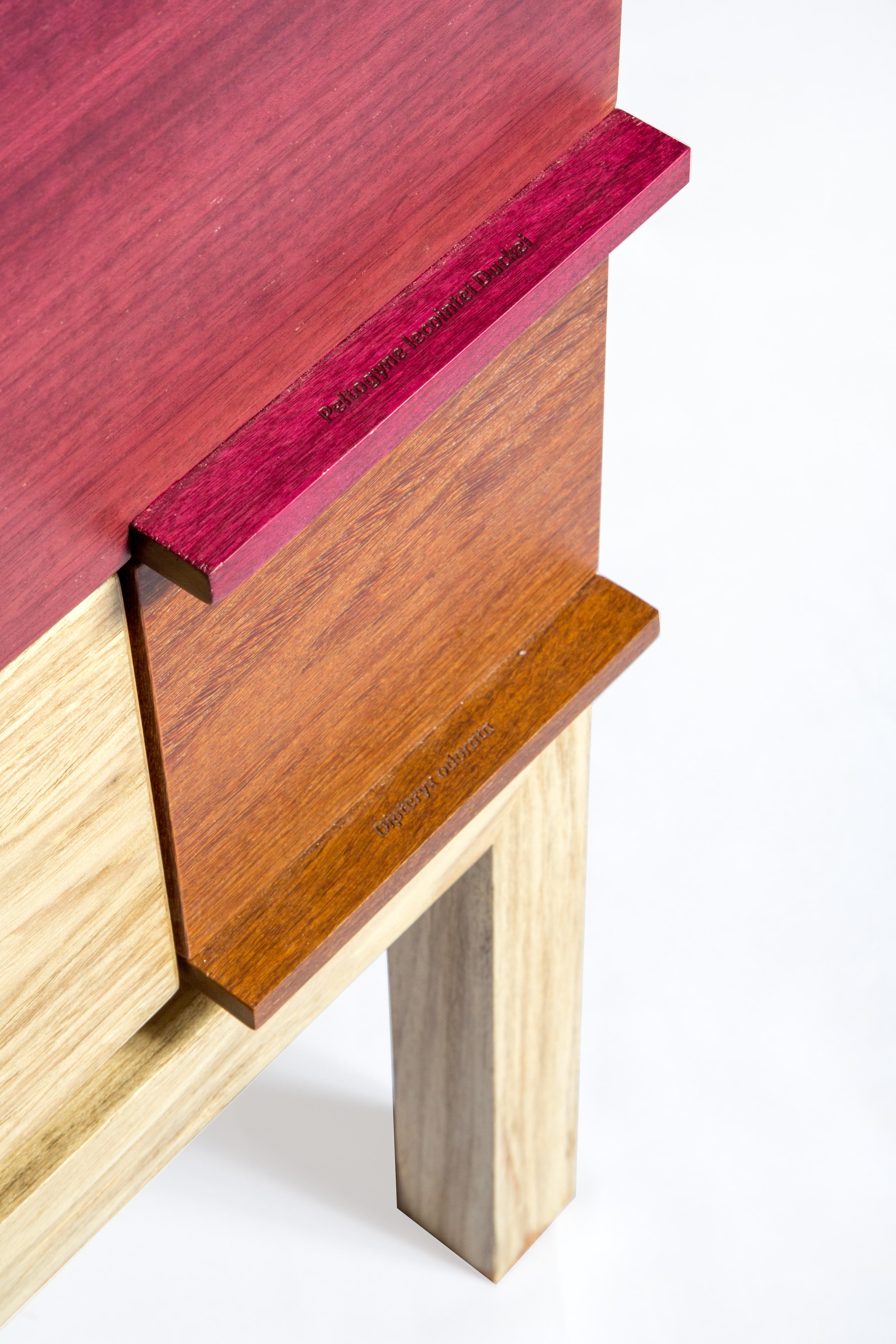 Modern Side Table by Ivan Rezende in Brazilian Wood For Sale 7