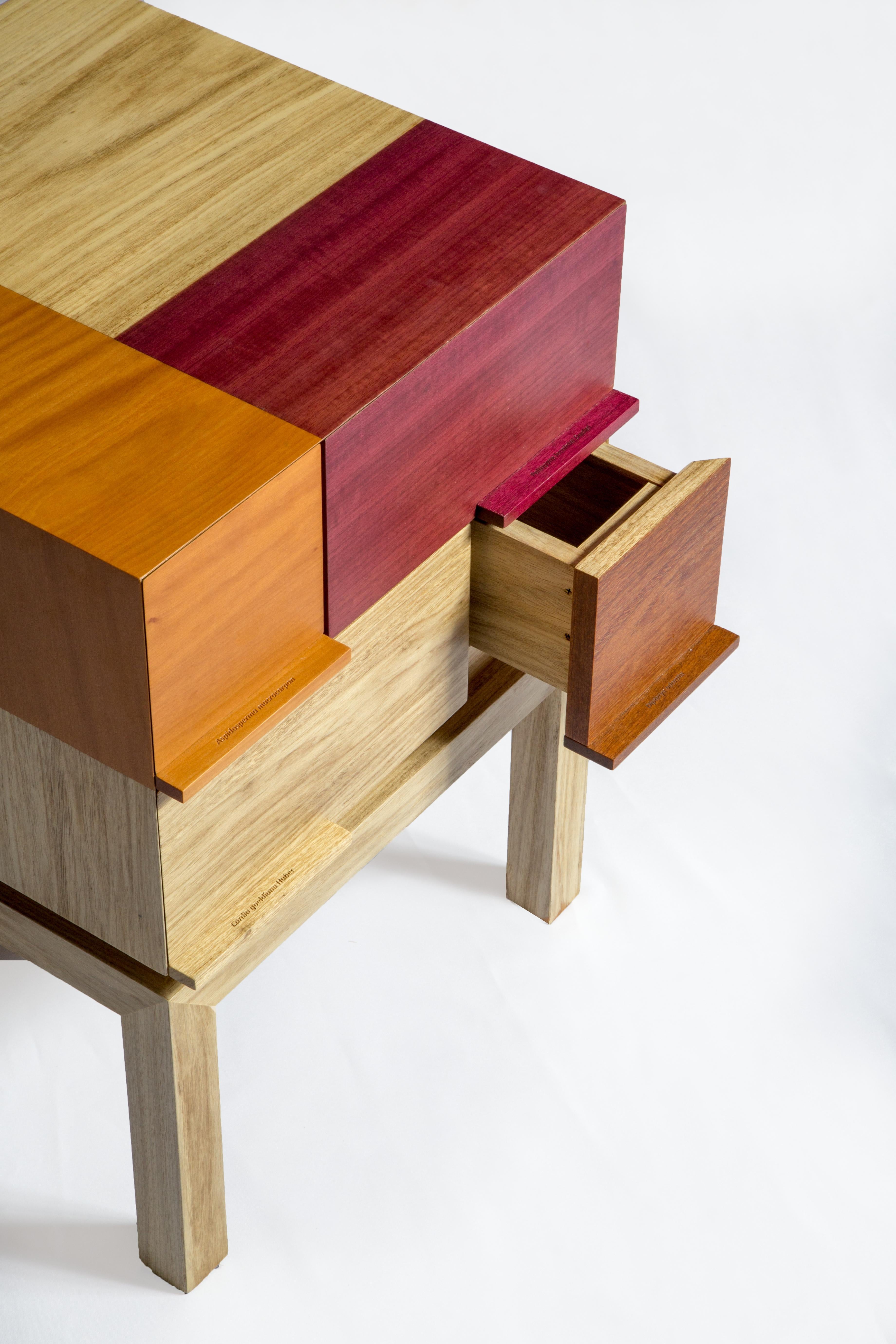 Modern Side Table by Ivan Rezende in Brazilian Wood For Sale 4